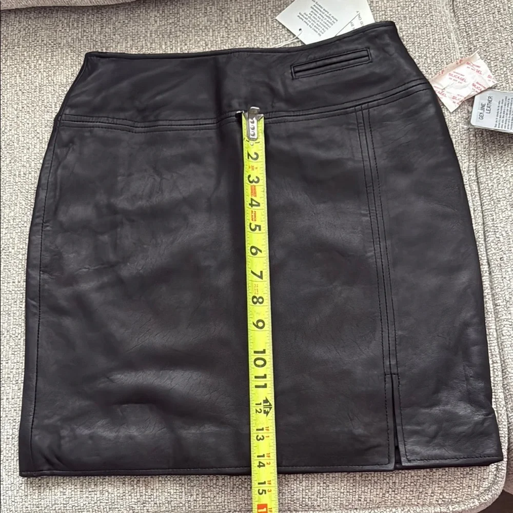 NWT/VINTAGE Paradox 100% Leather Mini Skirt SZ 4
